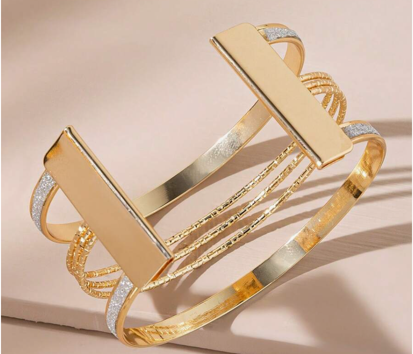Glitter Detail Cuff Bangle