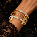 Glitter Detail Cuff Bangle lifestyle shot